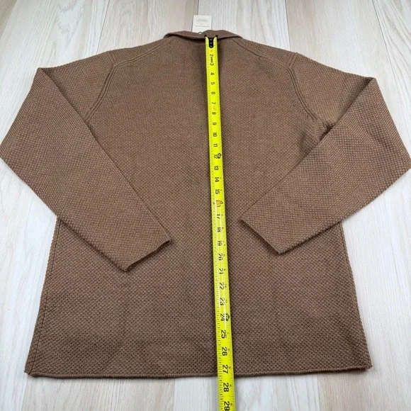NWT Peter Millar Mens Turbinado Brown Anderson Cardigan Sweater Size Medium - Picture 9 of 9